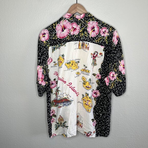 Vintage Reyn Spooner Hawaiian Islands Hula Girl Casual Button Down Shirt Large - Picture 8 of 8